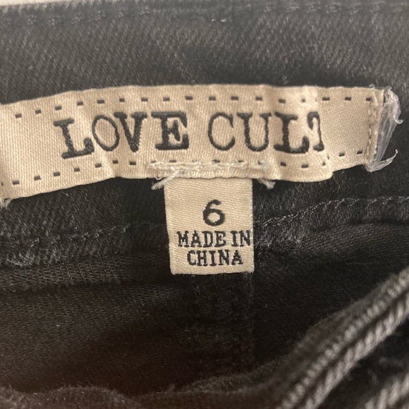 LOVE CULT BLACK FLARE JEANS SIZE 6 - Picture 3 of 4